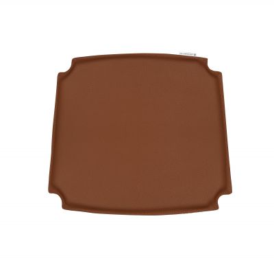 Braunes Sitzkissen für CH24 Wishbone Chair von Carl Hansen, Leder, bequeme Sitzauflage.